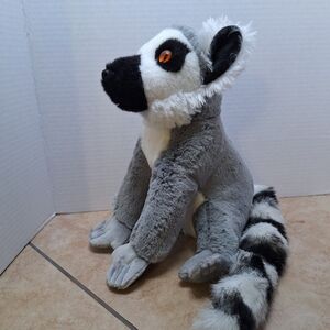 Ark Toys Plush Ring Tailed Lemur Madagascar Soft Animal Realistic 10"